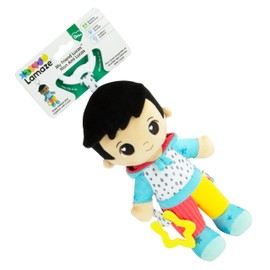Lamaze My Friend Lucas, Clip and Go Baby Pram Toy with Multiple Textures, Chime, Crinkle Feet, Teether, Sensory Toys for Babies from 0+ Months
