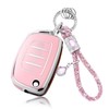 for Hyundai Key Fob Cover With Bling Keychain Soft TPU