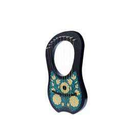 Ind Sturgis LLC 10 Strings Lyre Harp Dark Torquis with Tuner and Extra Strings Celtic Irish Style