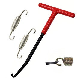 Exhaust Spring Hook Motorcycle Spring Puller Metal Spring Pull Hook T Hook Spring Puller Steel Spring Hook for Motorcycle Moped Bicycle with 2 Pieces Exhaust Springs (16 x 8 cm)