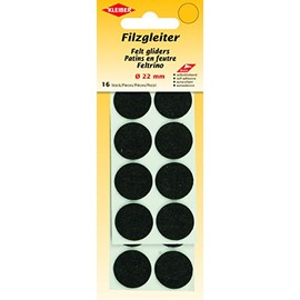 Kleiber Felt Gliders 22mm Black, 18 x 8 x 1 cm