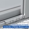 RELIANCER 8 Sets Sliding Window Locks,Aluminum Security Door Window Stoppers,Adjustable