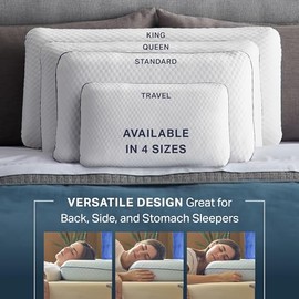 Weekender - Almohadas 2 Pack Tamaño Estándar - Memory Foam con Gel Refrescante - Firmeza Suave Media - Soporte para Cuello y Hombros - para Dormir de 
