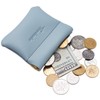 Travelambo Leather Squeeze Coin Purse Pouch Change Holder For Men