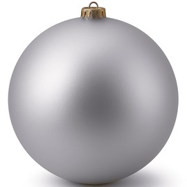 XL Christmas Baubles Diameter 20 cm - Christmas Tree Baubles - Shatterproof and Shockproof - Christmas Tree Decoration - 1 Piece - Tree Decoration Christmas Decoration - Silver - Matte