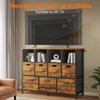 HAUOMS 8-Cube Storage Bookshelf with 6 Fabric Drawers, DIY Cube