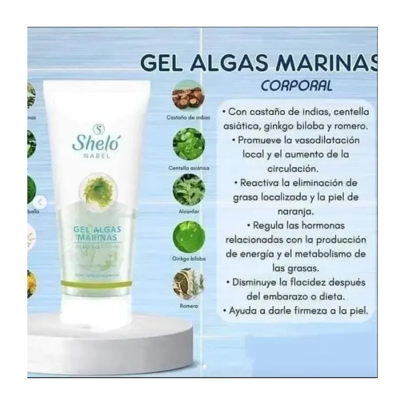 Shelo Nabel- Gel Reafirmante Corporal De Algas Marinas 250ml