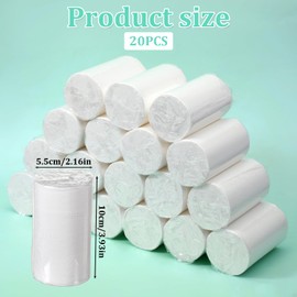 Zelphvt 20 PCS Travel Toilet Paper Soft Compact Mini Toilet Paper Rolls Portable Individual Wrapped for Camping Hiking Outdoor Home RV