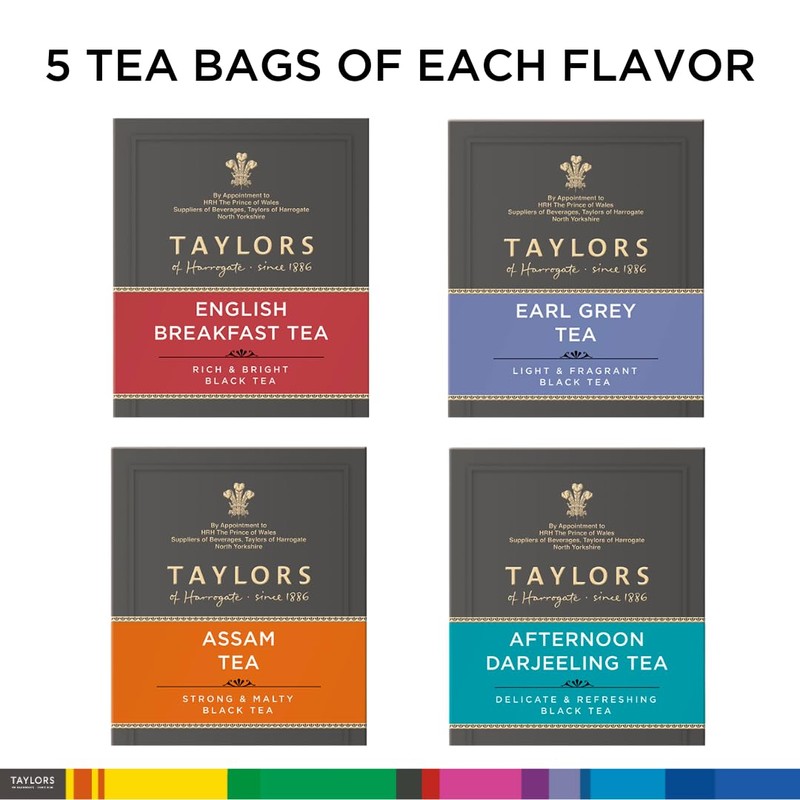 Taylors of Harrogate Assorted Specialty Black Teas Sampler, Variety Gift