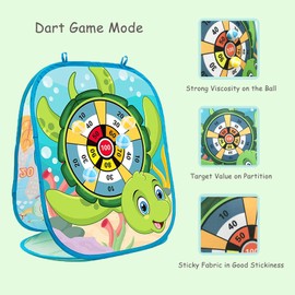 JACKEYLOVE Bean Bag Toss Game Outdoor Toys for Kids 3-5, Outdoor Games Kids Toys for Backyard 3 in 1 Foldable Cornhole Board Outdoor Toys for Toddlers, Family Party Toy Gift for Boys Girls