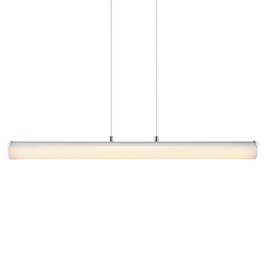 Globe Electric Calypso 20W Integrated LED Pendant Lighting, Chrome, Frosted Acrylic Shade, 1700 Lumens, Warm White 3000 Kelvin, 80 CRI