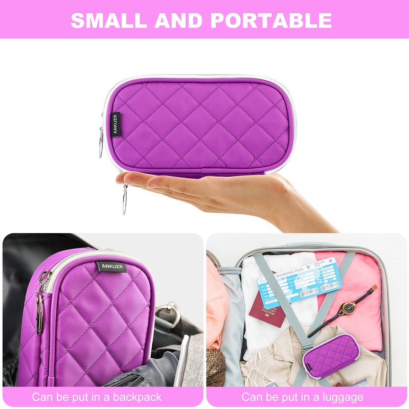ANKUER Travel Makeup Bag for Women: Small Cosmetic Bag Organizer