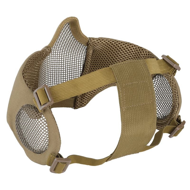 OneTigris 6" Foldable Half Face Mesh Mask with Ear Protection,