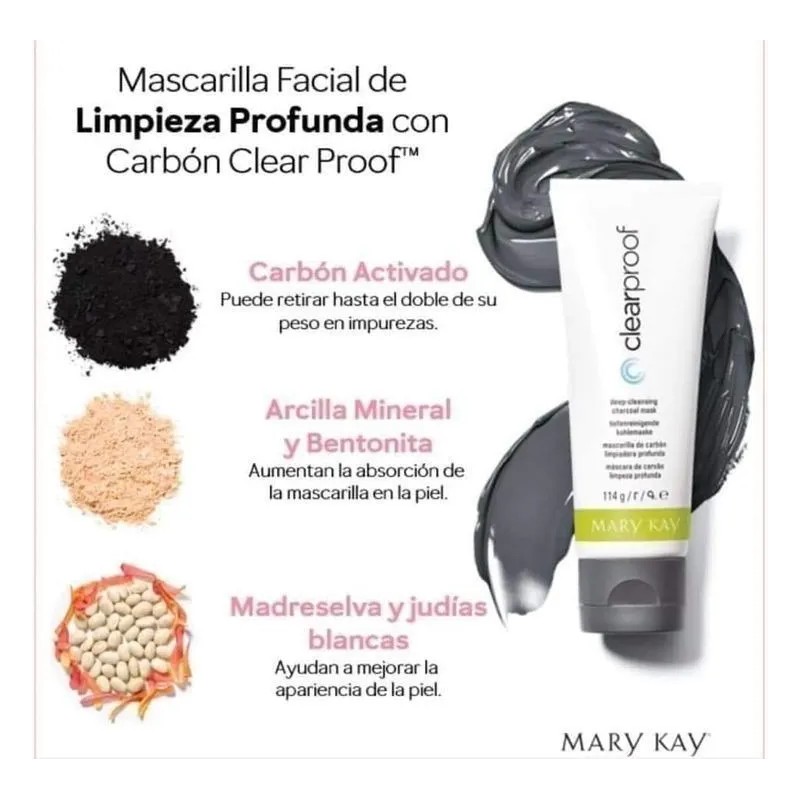 Limpiadora Y Mascarilla Carbón Hombre Elimina Brillo Marykay