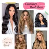Clip in Hair Extensions Real Human Hair Natural Black Light