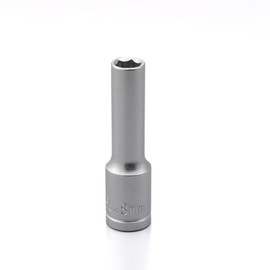 Daytona Motorcycle Tool Hex Socket Deep 8mm Drive: 3/8 inch 97739