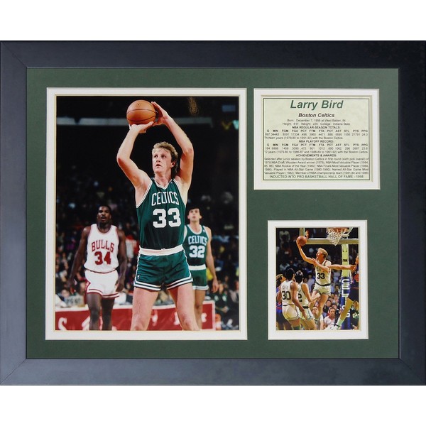 Legends Never Die "Larry Bird Boston Celtics Framed Photo Collage, 11 x 14-Inch (12319U)
