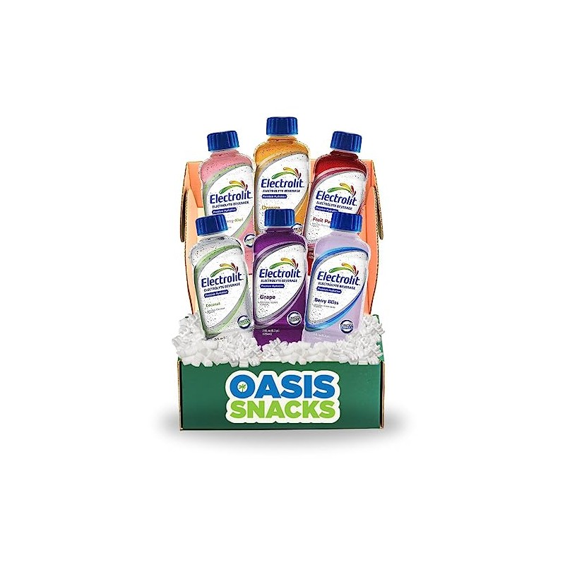 Oasis Snacks Electrolit Premium Hydration Electrolyte Beverage, Multi Flavor Variety,