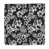 Trafalgar Men's Mana Hawaiian Print Handkerchief (Single), Black