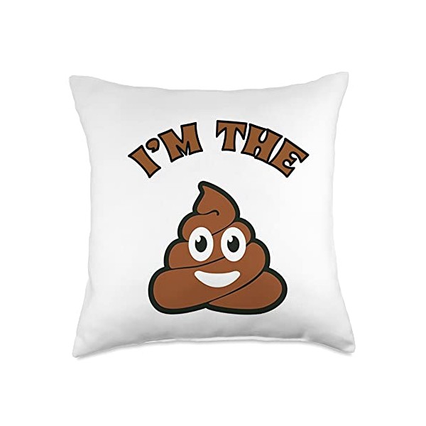Novelty I'm the Poop Emoticon Throw Pillow