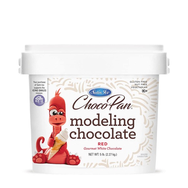Satin Ice ChocoPan Red Chocolate Fondant, 5 Pounds