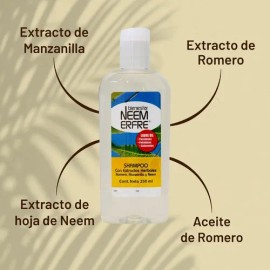 Shampoo Natural Limpieza Profunda Romero Manzananilla Neem