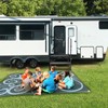 BuyGoe RV Step with Handrail, 2 Steps with Handle RV