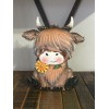 Hobby Lobby Whimsical Metal Highland Cow With Flower NEW