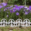 Evelyne White Garden Border Edging: Wrought Iron Design - 27pcs