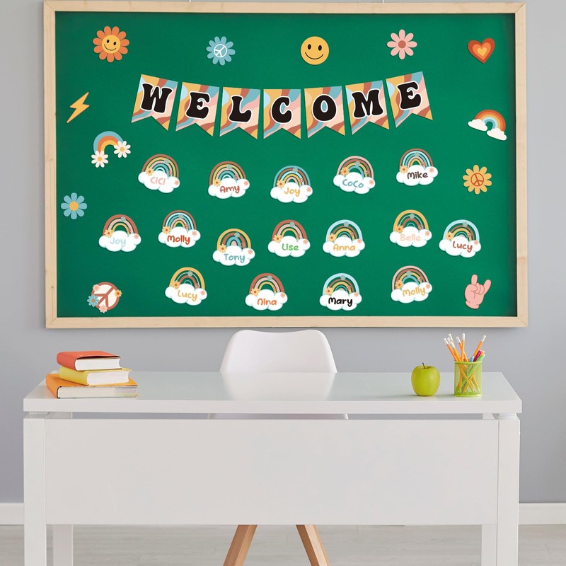 61pcs Retro Welcome Back to School Bulletin Board Welcome Poster