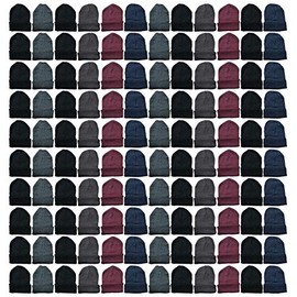 Yacht & Smith Wholesale Bulk Winter Beanies, Cold Weather Thermal Stretch Skull Cap, Mens Womens Unisex Hat