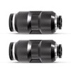 Innfeeltech 20 Pcs 8mm to 10mm Black Straight Reducer Push