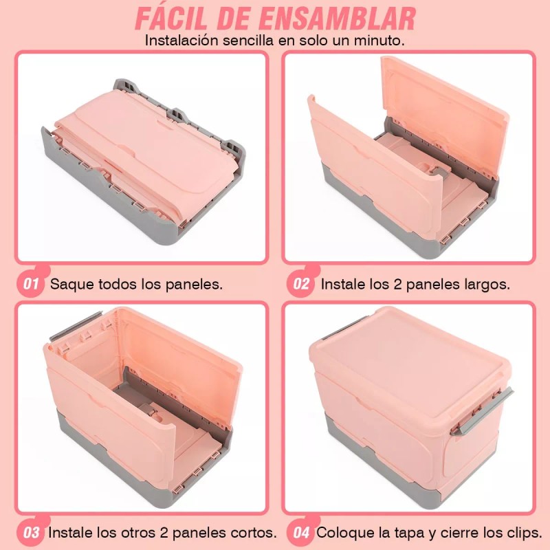 Trixter Caja Almacenamiento Plegable 2pzs Organizador Hogar Con Tapa