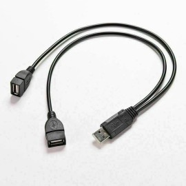 Unbranded USB 2.0 A Male To 2 Dual USB Female Jack Y Splitter Hub Power Cord Adapter Cable