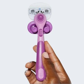 Flamingo Moisture Plus Razor Set with 2 Blade Cartridges & Moisture Bars for Close Shave Comfortable Handle Stainless Steel Blades Body Care:_Fig