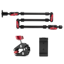 Aluminum Alloy Desk Camera Mount, Adjustable & Rotatable 360 Degree with 1/4 & 3/8in Thread, for LED Light, Flash Light, Microphone, Monitor, Cell Phone Clip & DSLR (31 Inch)