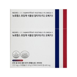 Neurolabs Supercritical Vegetable Altige Omega 3 727mg x 2 30 capsules / JJ Mall / 뉴로랩스 초임계 식물성 알티지 오메가3 727mg x 30캡슐 2개 / JJ몰