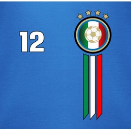 Shirtracer - Baby Bodysuit Boy Girl - 2024 Football European Championship Fan Item - 12th Man Italy Emblem, 1 Royal Blue, 3-6 months