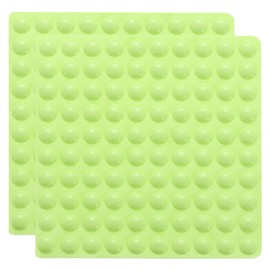 uxcell 200Pcs Cabinet Door Bumper Rubber Pad 5/16" Diameter Sound Dampening Adhesive Rubber Pads Feet 0.1" Thick for Drawers Cutting Boards Small Furniture (Semicircle Shape, Green)