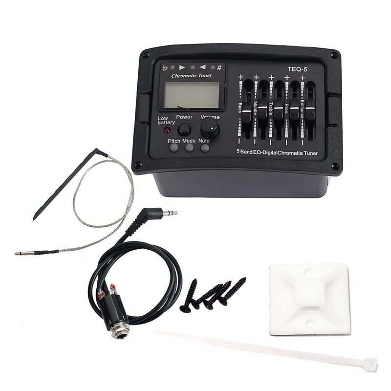 Ogdni 5 Band Acoustic Guitar Pickup EQ Preamp Equalizer Pickup