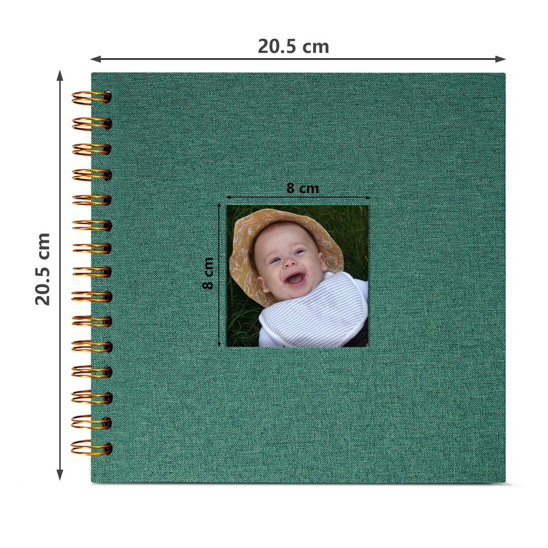 Scrapbook Linen Photo Album Memory Book 20.5 x 20.5 cm