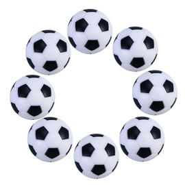 Okany Tadudu Table Soccer Foosballs Game Replacements 32mm/1.26 In Mini Football Balls Black and White, Set of 8