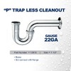Highcraft 34I34 Trap with Box Escutcheon, Plug, for Tubular Drain
