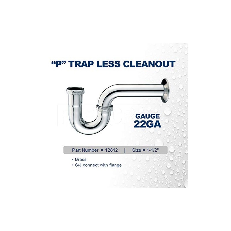 Highcraft 34I34 Trap with Box Escutcheon, Plug, for Tubular Drain