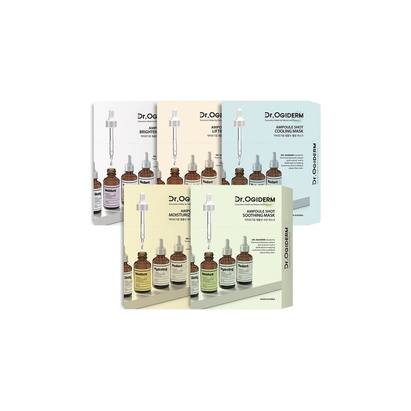 Dr. Ogiderm Ampoule Shot Mask 10 Sheets, 5 Types Sheet