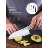 MIDDIA Group Kitchen Knife, Ceramic 5.5" Santoku Knife, Ultra Sharp,