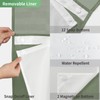 eachope No Hook Waffle Weave Shower Curtain with Snap-in Fabric
