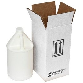 Air Sea Containers 1 x 1 Gallon Plastic Jug Box (BOX ONLY) (4G/Y6.1) - Specifically Tested to Ship Industrial Plastic Gallon Jugs - (Inner Dims: 6 3/8" x 6 3/8" x 12 3/16”) Pack of 12