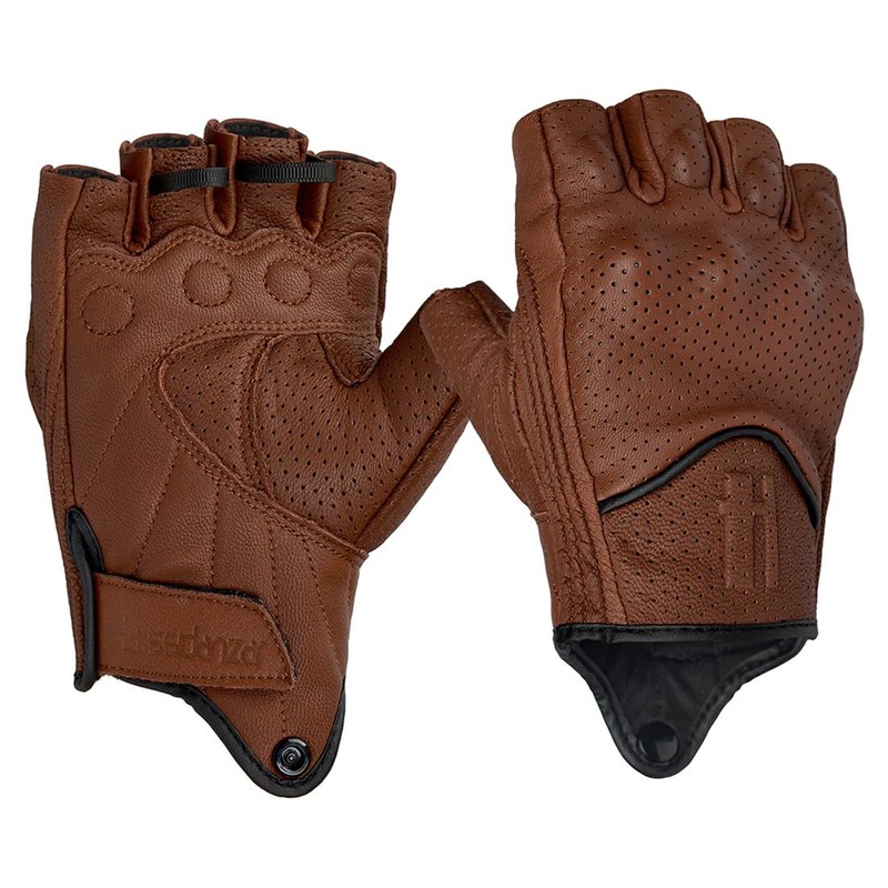 Harssidanzar Mens Motorcycle Gloves Leather Perforated Motorcycle Driving Gloves CM044EU