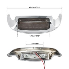 TCT-MOTORPARTS Front Fender Tip Smoked LED Lens Fit For Harley Electra Glide Ultra Limited FLHTK Road King Classic Special/Police 2014-2023
